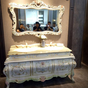 European Luxury Classic Complete Set <strong>Bathroom</strong> Vanities Cabinet Italian <strong>French</strong> <strong>Style</strong> Antique Solid Wood <strong>Bathroom</strong> Vanity - Product Image 6
