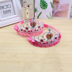 Crown Style Fabric Headband With <b>Bow</b> Child Hair Accessory Costume Headwear Mixed Colors Cloth Material - Product Image 1