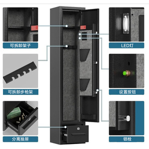 Tall Modern Security <b>Safe</b> Electronic Keypad Key Override <b>Heavy</b> <b>Duty</b> Steel <b>Safe</b> Box for Home Office Hotel School Living Room Use - Product Image 3
