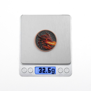 Koin Tembaga Murni 99,9% 1 Oz Relief 3D Tinggi Seni UV Kekuatan Naga Koin Peringatan - Product Image 4