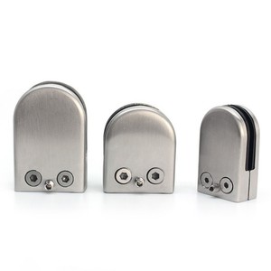 Supports en <span class=keywords><strong>verre</strong></span> en forme de bouche de poisson 8-10 mm 304, décoratifs pour <span class=keywords><strong>sol</strong></span>, balcon, main courante, escalier, pinces en <span class=keywords><strong>verre</strong></span> en forme de U plates brossées - Product Image 4