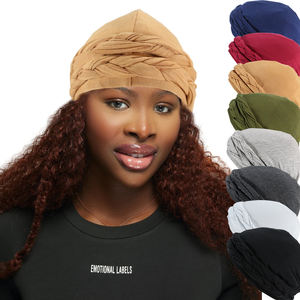 HZM-24286 femmes musulman <span class=keywords><strong>Bonnet</strong></span> intérieur Hijab tresse Satin Turban élastique <span class=keywords><strong>chimio</strong></span> chapeau Hijab intérieur sous-écharpe casquette - Product Image 3