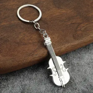 迷你创意小提琴大提琴礼品钥匙扣女男乐音小提琴金属钥匙扣钥匙扣个性化礼品定制logo