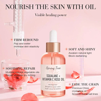 Sérum à l'huile de squalane de haute qualité, soin de la peau de qualité supérieure, massage corporel, 100% pur, végan, biologique, huile essentielle de rose pour le visage
