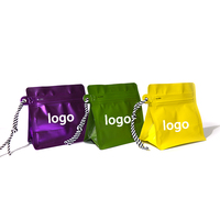 Sac d'emballage debout en aluminium avec fermeture éclair et valve à air, pour poudre de café en grains, orange/jaune/gris/or