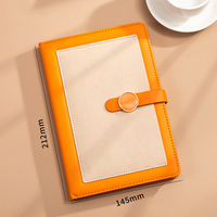 Nouveau design de cadeau d'affaires comprenant un stylo à bille métallique A5 en cuir PU, une tasse thermos et une clé USB, boîte 4-en-1 avec logo personnalisé