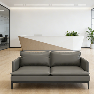 طقم أريكة مكتبية من الجلد بتصميم عصري بسيط، أريكة للمنزل والمكتب والمدرسة، أريكة للفنادق والشقق التجارية - Product Image 4