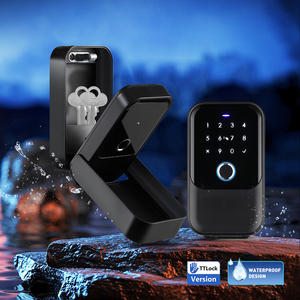 Smart Key Storage <b>Box</b> With IP65 Rainproof Touch Keypad Fingerprint Password TTlock Remote Temporary Password Unlock For Office - Product Image 2