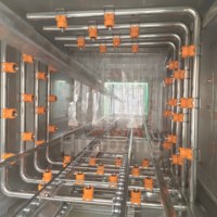Laveuse automatique de caisses de viande de poulet en acier inoxydable SUS304 pour abattoirs de volailles – Élimination efficace du sang et des graisses