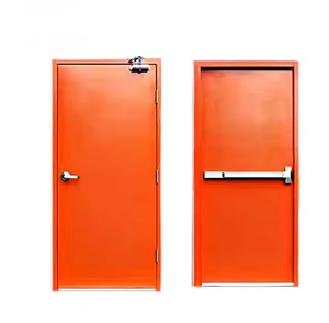 ミニマリスト1.5時間耐火スチールシングル引き戸寝室用セキュリティドア - Product Image 5