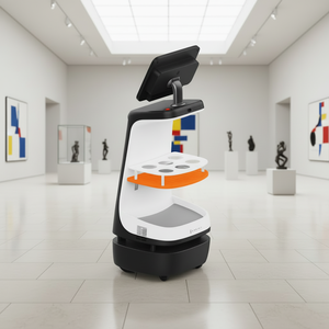 プロフェッショナルハイテクインテリジェント人間型受付ロボット、アプリ制御、自動充電、VSLAMナビゲーション搭載 - Product Image 1