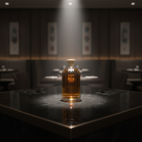 Bouteille à spiritueux en verre cannelé transparent au design unique, 500 ml/550 ml/700 ml, avec bouchon en liège composite pour bourbon et whisky