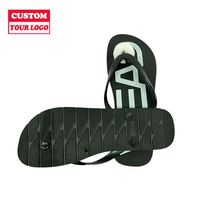 Tongs imperméables pour hommes avec Logo personnalisé, pantoufles d'extérieur en caoutchouc