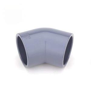 Fourniture directe usines chinoises haute pression CPVC SCH80 raccords de tuyauterie en <span class=keywords><strong>PVC</strong></span> <span class=keywords><strong>45</strong></span> degrés plastique flexion traitement de Surface lisse - Product Image 1