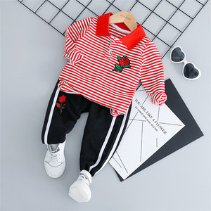 Ropa Infantil de Otoño, Marca Coreana, Fabricantes de Ropa, Conjunto de Traje para Bebé de 2 Años, Pantalones de Algodón, Camiseta con Logotipo - Product Image 2