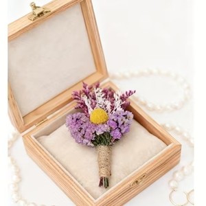 Bouquet de fleurs séchées naturelles G205, mini-bouquet de fleurs unique pour mariage, Noël, Saint-Valentin, cadeaux - Product Image 3