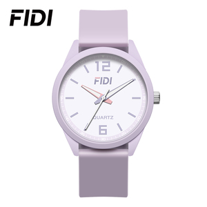 Reloj de Cuarzo Blanco Minimalista FIDI para Hombre y Mujer con Correa de Silicona Elegante y Diseño de Esfera Limpia - Product Image 4