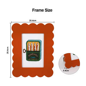 Decoração Moderna para Casa Moldura de Foto em MDF Design com Padrão de Ondas Moldura de Mesa 13x18cm - Product Image 6