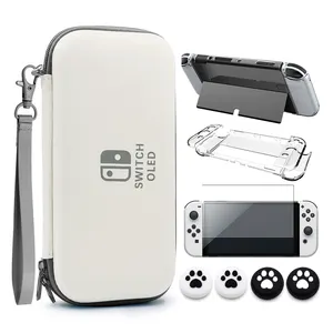 Carrying Case for Nintendo Switch OLED Accessories, Switch Protective Case Cover bag with Stand