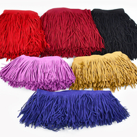 Meetee TF005 3mm 10/15/20/25/30cm Accessoires de vêtement Garniture en daim coloré Gland à la main Costume en cuir Frange