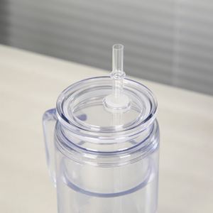 Taza de Café de Doble Pared con Forma de Globo de 16 oz, Asa de ABS, Diseño Moderno y Simple, Tapa con Pajita, Apta para Lavavajillas, Alta Calidad, Resistente, para Niños - Product Image 4