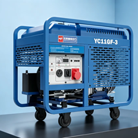 Générateur diesel 11 kW 12 kW 230 V, moteur bicylindre CP2E92, refroidissement par air, démarrage électrique, châssis ouvert, groupe électrogène portable, AVR 40L
