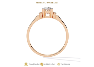 Anillo de Compromiso de Lujo Ecológico de Oro 18K/14K con Corte Cojín Cultivado en Laboratorio, Piedra Lateral de 0.18 Quilates, Ético y Sostenible para Novias - Product Image 5