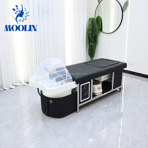 Sillón de Pedicura MOOLIN Moderno con Lavacabezas, Cuero PU Ergonómico, Acero Inoxidable, <span class=keywords><strong>Mueble</strong></span> Multiusos para Salón - Product Image 6