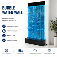 Vente Flash : Panneau mural aquatique en acrylique avec bulles, éclairage LED, étagère de bar, cloison amovible, séparateur de pièce