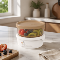 Boîte à lunch en verre, compatible micro-ondes, multifonctionnelle, pour conserver la fraîcheur des aliments, utilisation en camping, cuisine, design carré moderne