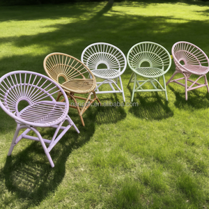 Silla de Ratán para Niños con Mesa en Forma de S, 5 Colores Pastel: Beige/Blanco/Rosa/Morado/Verde, Alquiler para Eventos, Muebles Infantiles para Fiestas al Aire Libre - Product Image 4