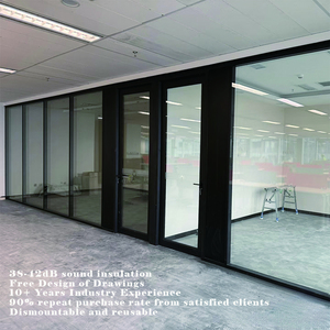 Cloison modulaire détachable Cloison <span class=keywords><strong>acoustique</strong></span> en verre Cloison séparatrice de pièce Applications dans les bureaux, les écoles, les hôtels - Product Image 5