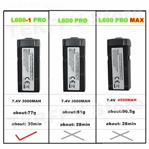 Orijinal L600-1 PRO Drone pili 7.4V 3000MAH L600-1 PRO Drone fırçasız hava fotoğrafçılığı Quadcopter şarj edilebilir pil - Product Image 2