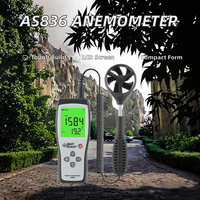 SMART SENSOR AS836 Anémomètre numérique miniature portatif avec résolution de 0,1 m/s, plage de température de 0 à 45 °C, affichage multi-unités