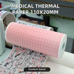 Papel Térmico para ECG/CTG/CBC de Una Sola Capa, 110*20/80*20/50*20mm, Impresión Digital Blanca, Precio de Fábrica, para Hospitales y Uso Médico, Compatible con Edan CTG - Product Image 2