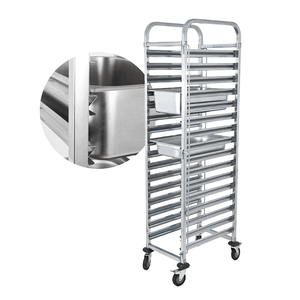 รถเข็นสแตนเลส15ชั้น15ชั้น1/1 GN ถาดดึงอาหารรถเข็นกระทะ GN สำหรับร้านอาหาร - Product Image 3