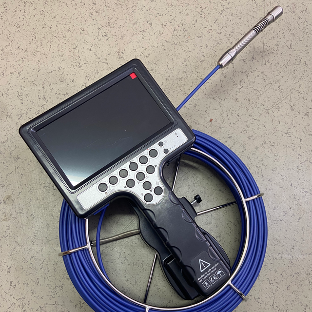 IP68 Waterproof 7-Inch Industrial Endoscope 17mm Lens 6 LED Lights Drain Sewer Pipeline Inspection Camera Night Vision SD Card
