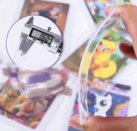 Protège-cartes PVC ultra transparents 35PT 50PT 75PT 100PT, pochettes de protection supérieures 3x4 pour cartes de sport, protège-cartes transparents à chargement par le haut