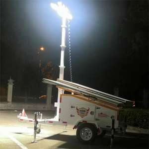 휴대용 비상 조명 타워 모바일 텔레스코픽 마스트 솔라 라이트 타워 - Product Image 4