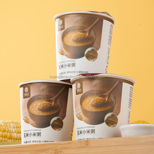 Porridge per Colazione Pronto in 5 Minuti Senza Cottura con Contorno, Congee Istantaneo di Mais e <span class=keywords><strong>Miglio</strong></span> in Tazza - Product Image 4