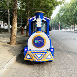 Tren de carro completamente cerrado personalizado Paseos en tren turístico eléctrico comercial para niños - Product Image 3