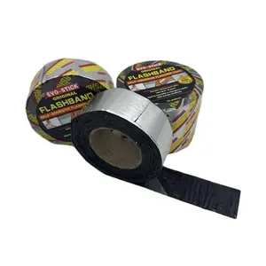 Hot sale 1.5mm Reinforced Aluminum Film Self Adhesive Flashing Tape bitumen band for metal roofing repaired