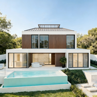Casa Prefabricada de Entrega Rápida, Villa Prefabricada de 6 Habitaciones, Estructura de Acero Ligero, Casa Modular Prefabricada Estilo Suizo de Lujo