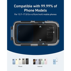 Étui de té<span class=keywords><strong>l</strong></span>éphone sous-marin TELESIN, boîtier étanche pour la plongée, poignée pour photos et vidéos, compatible avec <span class=keywords><strong>iPhone</strong></span> 7-17 Pro/Pro Max/Plus/Mini - Product Image 4