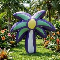 Palmiers gonflables personnalisés pour la décoration de fêtes hawaïennes, thèmes d'îles tropicales, ambiance au bord de la piscine et décors de fêtes de plage en intérieur