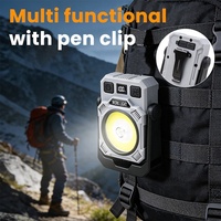 Wiederaufladbare Magnetische Arbeitsleuchte mit Clip LED-Inspektionslampe COB XTE Haken 4 Modi Tragbare Powerbank-Leuchte für Werkstatt Garage