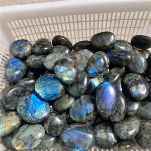 Piedra de labradorita Natural para meditación, piedra de Palma Natural con buen Flash, envío rápido - Product Image 4