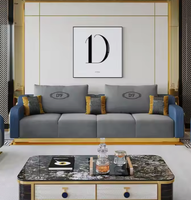Nuevo producto caliente en forma de L, conjunto Seccional de esquina de tela moderna, muebles modernos, sofá silla individual minimalista
