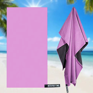 Serviettes ultra-légères en microfibre de polyester doux à séchage rapide pour les salles de sport, les voyages, les activités de plein air, le camping, double face, pour adultes - Product Image 2