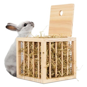 Rack de Heno <span class=keywords><strong>para</strong></span> Conejos, Conejillos de Indias y Hámsteres Soporte de Cubo Resistente. Madera Natural Sin Tratar. Perfecto <span class=keywords><strong>para</strong></span> la jaula de conejos. Rack <span class=keywords><strong>para</strong></span> Heno. - Product Image 5